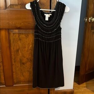 Max Studio Black Ruffled Midi Dress